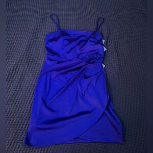 Elegant Blue Satin Dress